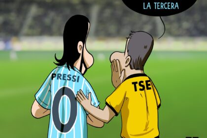 El que no salte es…